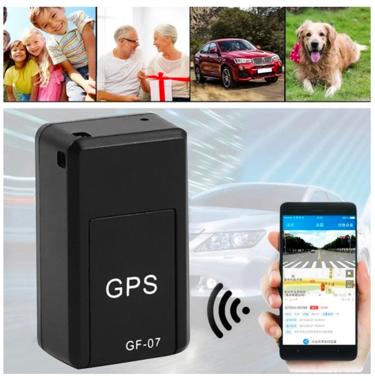 GF-07 Mini GPS Tracker for Cars, Bikes & Personal Safety