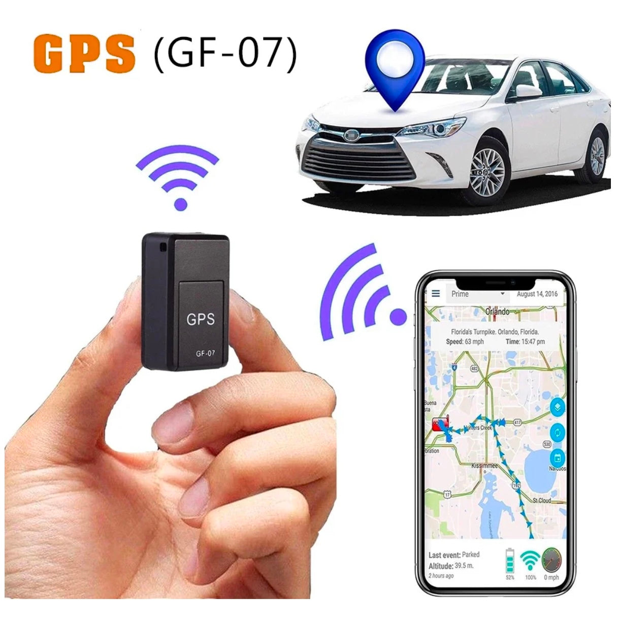GF-07 Mini GPS Tracker for Cars, Bikes & Personal Safety